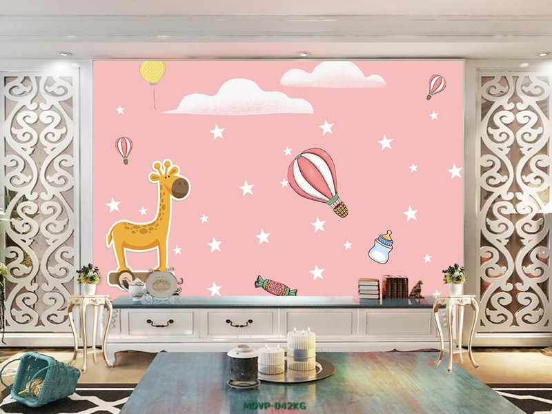 Tranh con vật đáng yêu cho bé gái - chú hươu MDVP-042KG